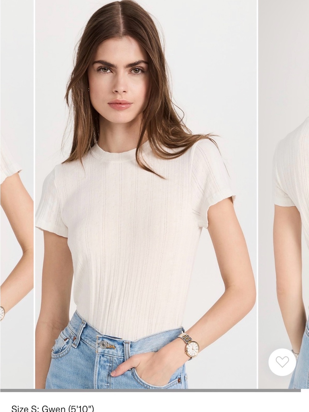 Re/Done Pointelle Baby Tee